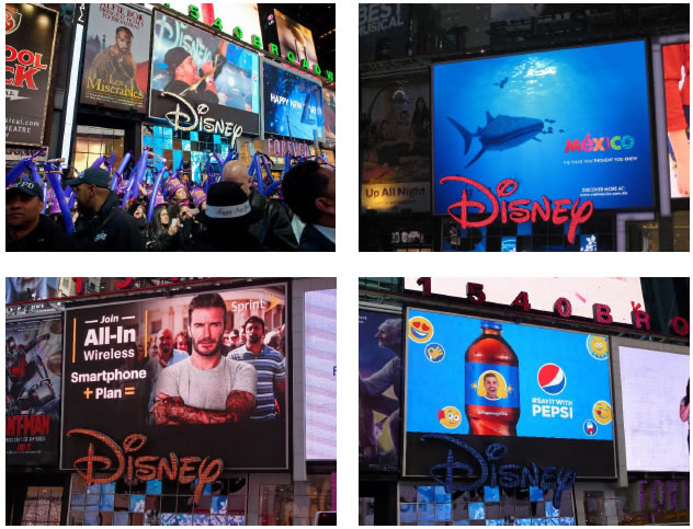 迪士尼Disney Store电子屏广告
